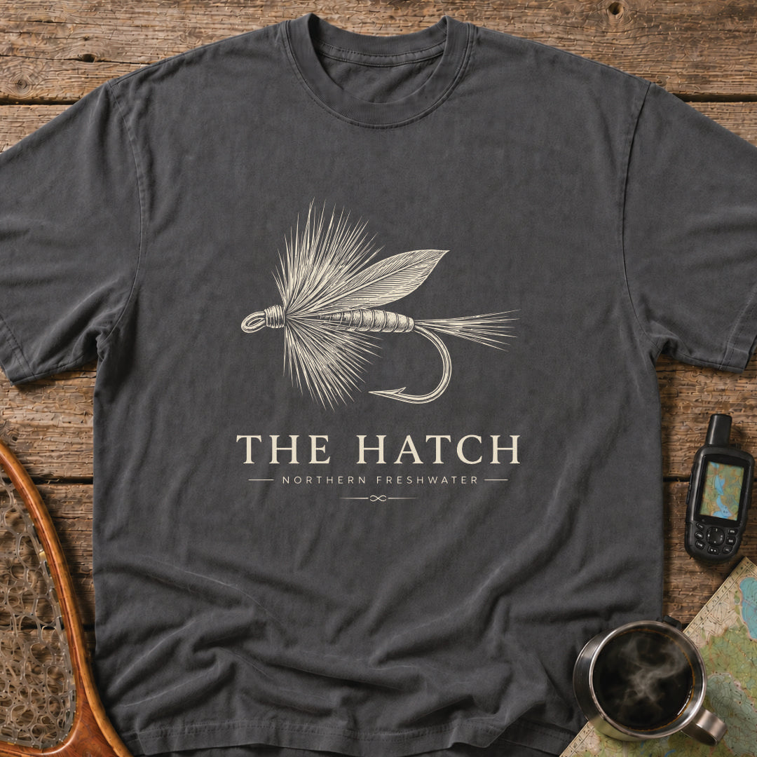 Traditional dry fly pattern illustration with Northern Freshwater text.