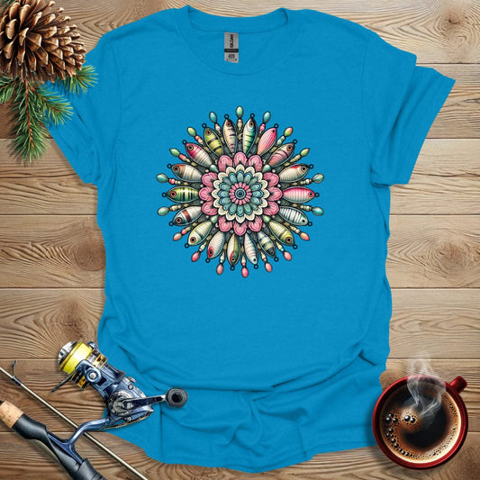 Printify T-Shirt Fishing Lure Mandala T-Shirt