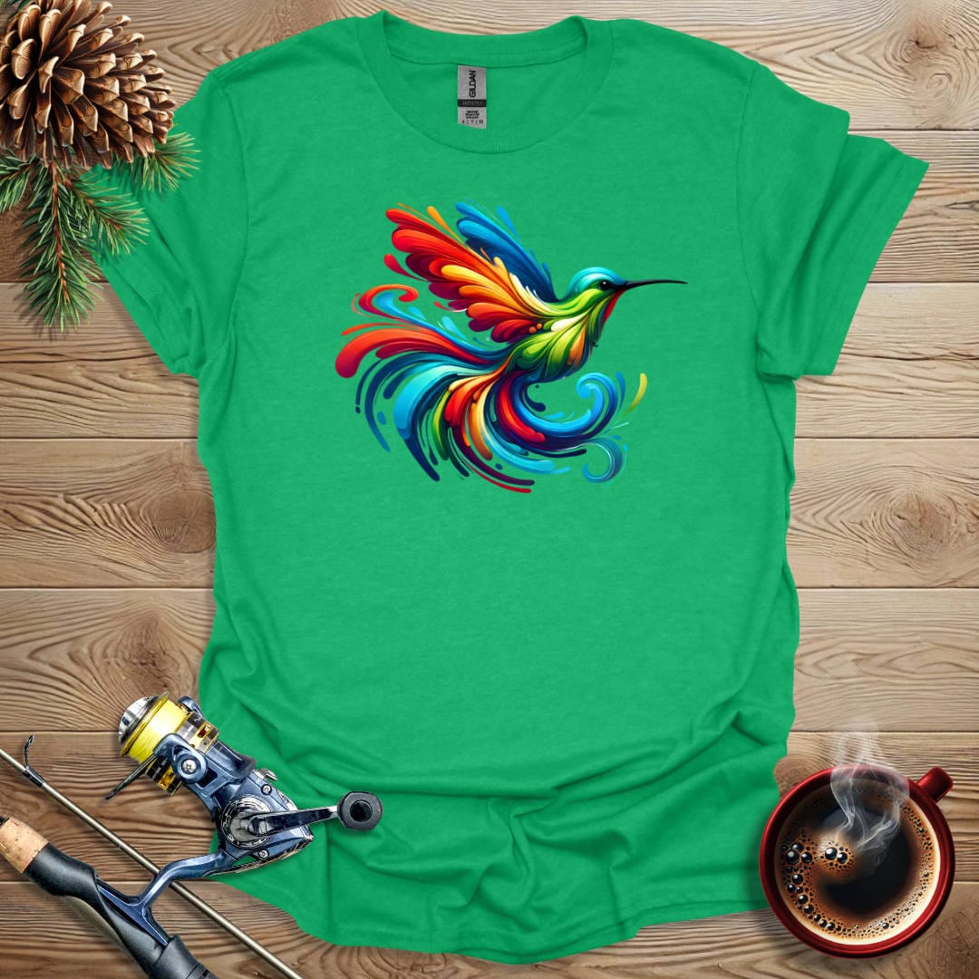 Printify T-Shirt Heather Irish Green / S Hummingbird T-Shirt