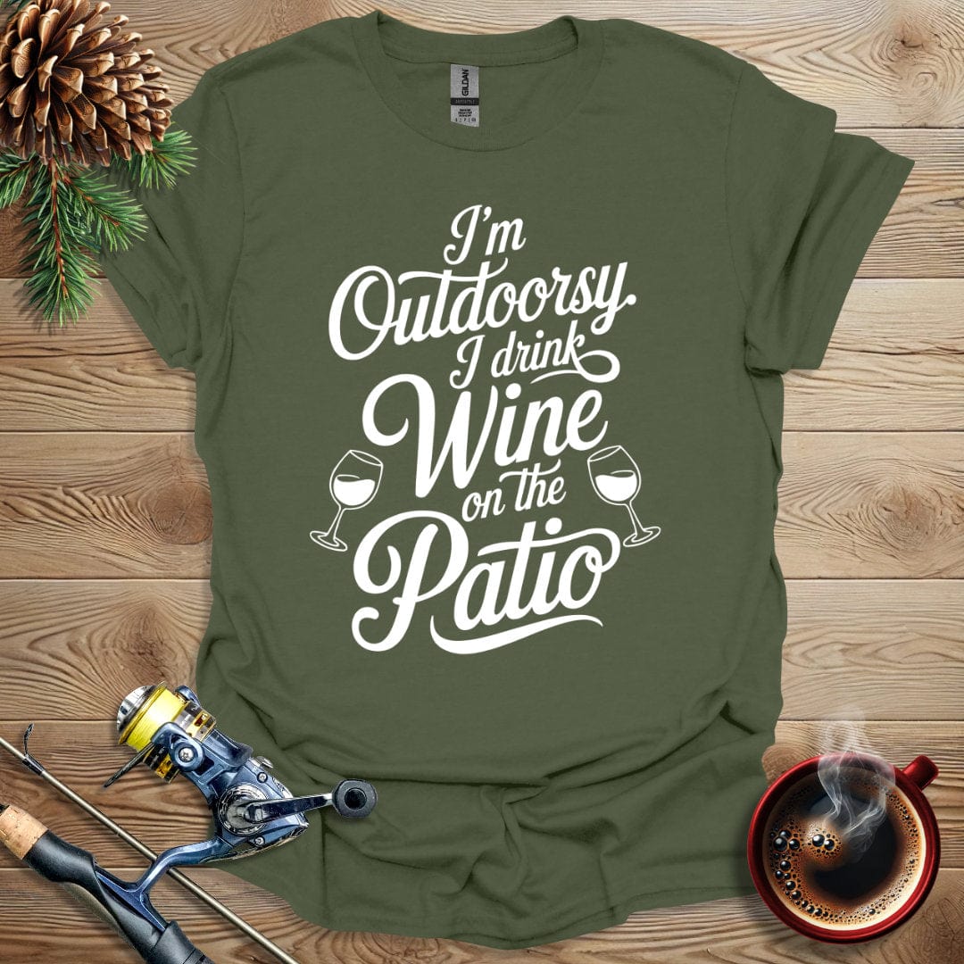 Printify T-Shirt I'm Outdoorsy - Wine Patio T-Shirt