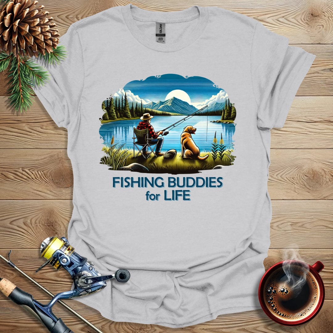 Printify T-Shirt Ice Grey / S Fishing Buddies For Life T-Shirt