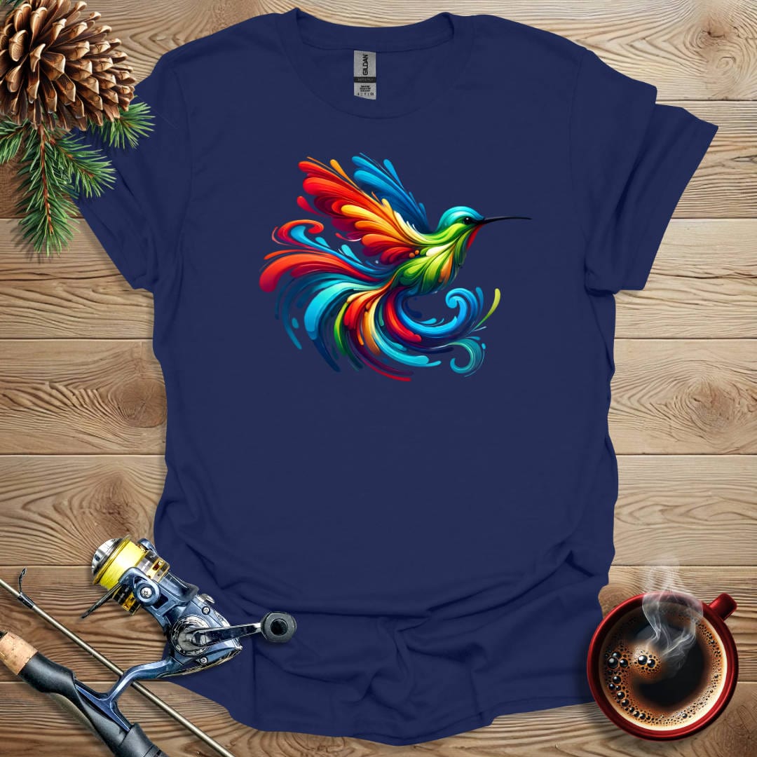 Printify T-Shirt Navy / S Hummingbird T-Shirt
