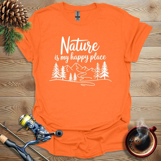 Printify T-Shirt Orange / S Nature Is My Happy Place T-Shirt