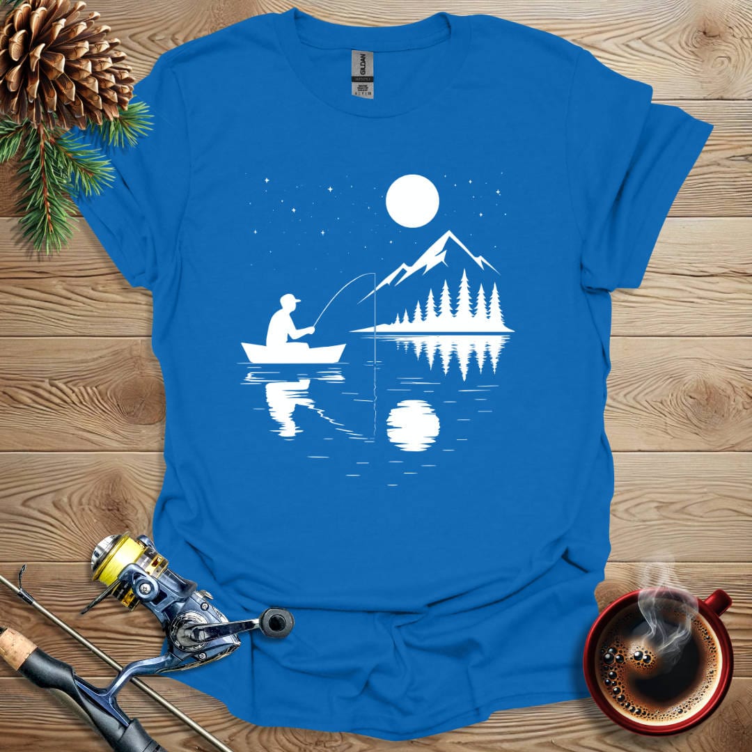 Printify T-Shirt Royal / S Moonlight Fishing T-Shirt