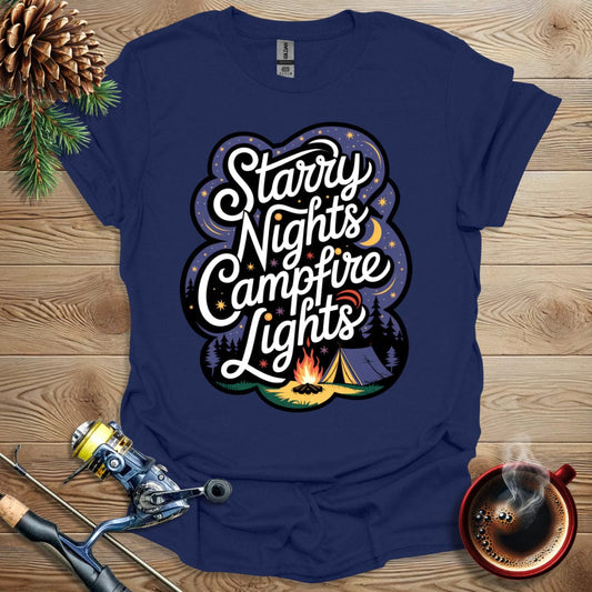 Printify T-Shirt Starry Nights Campfire Lights T-Shirt